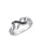 Concerto 0.05 TCW Black Diamond Two-Tone Infinity Ribbed Band Ring - DIAMOND - 6