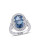 Concerto 7.88TCW Blue and White Topaz Cocktail Ring with Diamond Accent - TOPAZ - 7