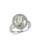 Concerto 4TCW Green Amethyst and Diamond Sterling Silver Halo Ring - AMETHYST - 5