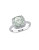 Concerto 4TCW Green Amethyst and Diamond Sterling Silver Halo Ring - AMETHYST - 6