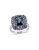Concerto 0.04 TCW Diamond and Multi-Gemstone Cluster Sterling Silver Ring - MULTI - 6