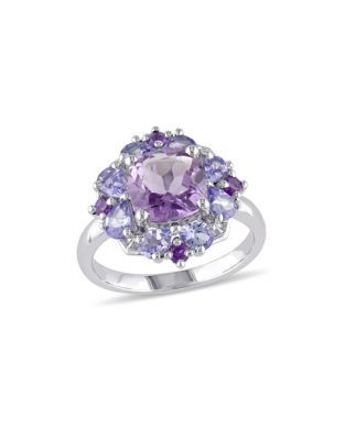 Concerto Amethyst and Tanzanite Sterling Silver Ring - MULTI - 6