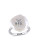 Concerto Sterling Silver Keshi Pearl and 0.03 TCW Diamond Flower Ring - WHITE - 5