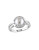 Concerto White Pearl 0.06 tcw Diamond and Sterling Silver Ring - WHITE - 8