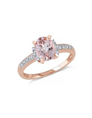 Concerto 1.14TCW Morganite and Diamond Ring - PINK - 8