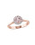 Concerto 0.8TCW Morganite and Diamond Halo Ring - PINK - 9