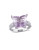 Concerto 8.70 CT TWC Amethyst and White Topaz Sterling Silver Butterfly Ring - TOPAZ - 6