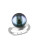 Concerto 11.5-12mm Black Tahitian Pearl Sterling Silver Ring - PEARL - 8