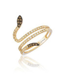 Le Vian 14K Honey Gold Diamond Wrapped Snake Ring - WHITE - 7