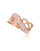 Le Vian 14K Strawberry Gold Vanilla Sinuous Swirls Diamond Ring - WHITE - 7