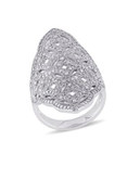 Concerto Diamond and Sterling Silver Vintage Ring - DIAMOND - 9