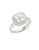 Jewellery Bay Value 14K White Gold and Diamond Cushion Cut Ring - DIAMOND - 5