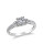 Concerto .33 CT Diamond TW 14k White Gold Flower Engagement Ring - DIAMOND - 7