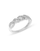 Fine Jewellery 14k White Gold Braided 0.5 tcw Diamond Ring - DIAMOND - 7