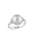 Concerto White Pearl and Sterling Silver Rope Ring - WHITE - 8