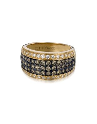 Le Vian 14K Gold Two-Tone Diamond Encrusted Ring - WHITE - 7