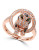 Effy 14K Rose Gold 0.47ct Diamond and 0.02ct Tsavorite Ring - ROSE GOLD - 7