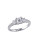 Concerto .875 CT Emerald and Round Diamonds TW 14k White Gold Fashion Ring - DIAMOND - 9
