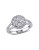 Concerto 1.1 CT Heart and Round Diamonds TW 14k White Gold Fashion Ring - DIAMOND - 8