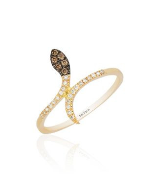 Le Vian 14K Honey Gold Diamond Snake Ring - WHITE - 7