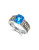 Effy 18K Yellow Gold-Silver 0.04ct Diamond and 2.38ct Blue Topaz Ring - BLUE - 7