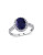 Concerto .4 CT Diamond TW And 3.5 CT TGW Sapphire 14k White Gold Fashion Ring - BLUE - 6