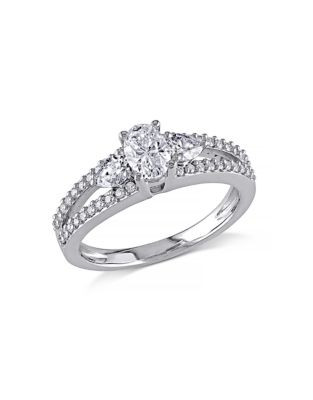 Concerto 1 CT Multi-shape Diamonds TW Fashion 14k White Gold Ring - DIAMOND - 8