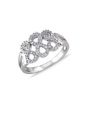 Concerto Diamond and Sterling Silver Graduated Infinity Ring - DIAMOND - 7