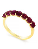 Effy 14K Yellow Gold Natural Ruby Ring - RED - 7