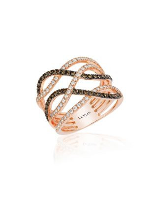 Le Vian 14K Strawberry Gold Gladiator Weave Ring - WHITE - 7