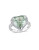 Concerto 4.8TCW Green Amethyst Heart and White Topaz Sterling Silver Ring - AMETHYST - 8