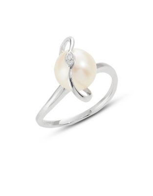 Effy 14K White Gold Freshwater Pearl Ring - PEARL - 7
