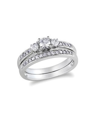 Concerto .5 CT Diamond TW 14k White Gold Bridal Set Ring - DIAMOND - 8