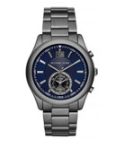 Michael Kors Gunmetal Aiden Watch with a Navy Dial MK8418 - GREY