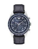 Emporio Armani Chronograph Stainless Steel Watch - BLUE
