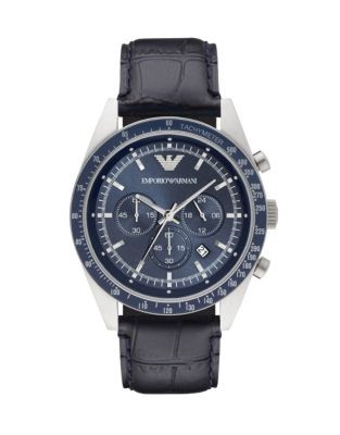 Emporio Armani Chronograph Stainless Steel Watch - BLUE
