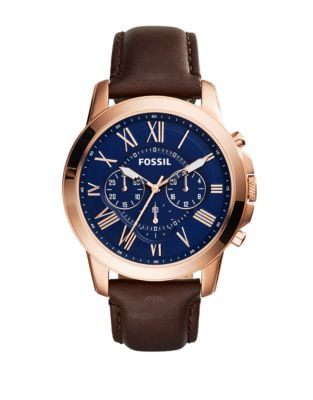Fossil Mens Chronograph Grant Watch FS5068 - BROWN