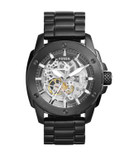 Fossil Modern Machine Automatic Blackened Stainless Steel Bracelet Watch - BLACK