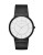 Skagen Denmark Date Dial Stainless Steel Leather Watch - BLACK