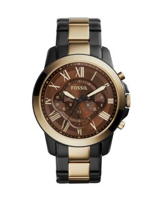 Fossil Grant Two-Tone Stainless Steel Chronograph Watch - TWO TONE