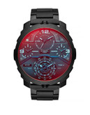 Diesel Machinus Infrared Stainless Steel Chronograph Watch - BLACK