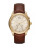Michael Kors Aiden Embossed Leather Chronograph Watch - BROWN