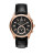 Michael Kors Aiden Embossed Leather Chronograph Watch - BLACK