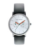 Ted Baker Mens Multifunction Leather Strap Watch 10009291 - GREY