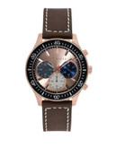Ted Baker Mens Rose Gold Tone Watch with Multi Color Chronograph 10018728 - BROWN