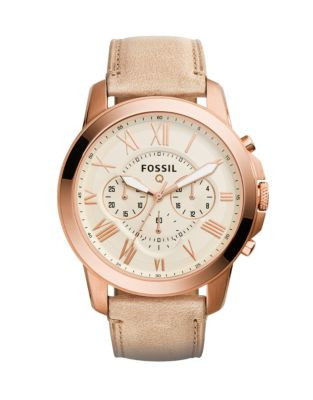 Fossil Q Grant Chronograph Stainless Steel Smart Watch - ROSE GOLD
