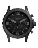 Fossil Nate Chronograph Black Stainless Steel Watch Case - BLACK