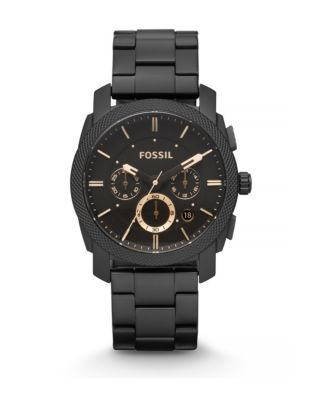 Fossil Chronograph Machine Watch - BLACK