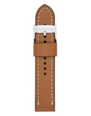 Fossil Large Tan Leather Watch Strap - BROWN
