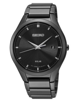 Seiko Analog Seiko Solar Watch SNE247 - BLACK